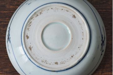 アンティーク雑貨　江戸期　古伊万里　染付蛸唐草　なます皿(和食器)(2)