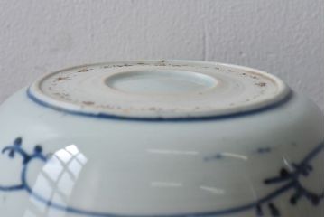 アンティーク雑貨　江戸期　古伊万里　染付蛸唐草　なます皿(和食器)(2)