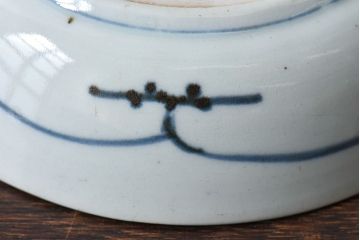 アンティーク雑貨　江戸期　古伊万里　染付蛸唐草　なます皿(和食器)2枚セット(1)