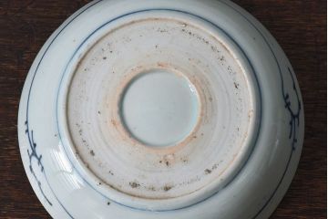 アンティーク雑貨　江戸期　古伊万里　染付蛸唐草　なます皿(和食器)2枚セット(1)