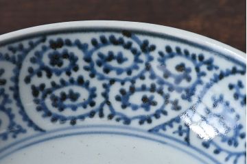 アンティーク雑貨　江戸期　古伊万里　染付蛸唐草　なます皿(和食器)2枚セット(2)