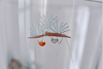 アンティーク雑貨　大正期　エナメル絵付け　リキュールグラス(酒器、ガラス盃)3個セット