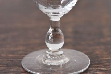 アンティーク雑貨　大正期　エナメル絵付け　リキュールグラス(酒器、ガラス盃)2個セット