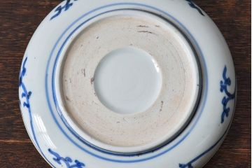 アンティーク雑貨　江戸期　古伊万里　赤絵染付小皿(和食器)2枚セット(1)