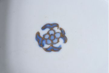 江戸期　古伊万里　色絵柘榴文　染付向付(和食器)2客セット(1)