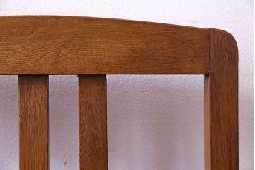 アンティーク家具　和製アンティーク　落ち着きのある色味のナラ材のチェア(椅子、ダイニングチェア)(1)