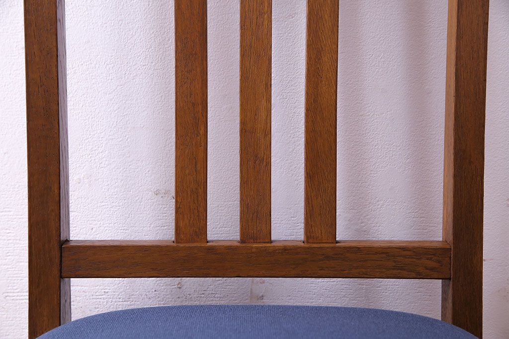 アンティーク家具　和製アンティーク　落ち着きのある色味のナラ材のチェア(椅子、ダイニングチェア)(1)