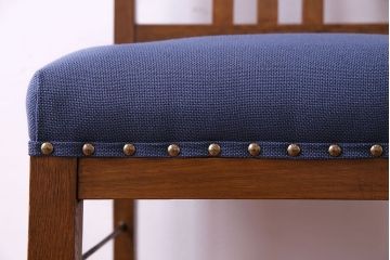 アンティーク家具　和製アンティーク　落ち着きのある色味のナラ材のチェア(椅子、ダイニングチェア)(1)