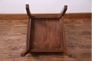 アンティーク家具　和製アンティーク　落ち着きのある色味のナラ材のチェア(椅子、ダイニングチェア)(1)