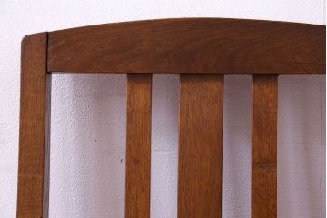 アンティーク家具　和製アンティーク　落ち着きのある色味のナラ材のチェア(椅子、ダイニングチェア)(2)