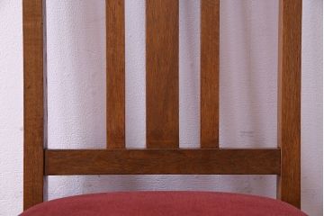 アンティーク家具　和製アンティーク　落ち着きのある色味のナラ材のチェア(椅子、ダイニングチェア)(2)