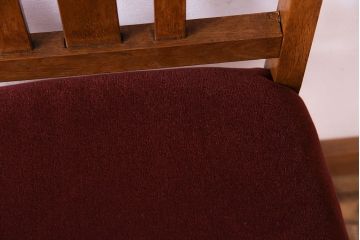 アンティーク家具　和製アンティーク　落ち着きのある色味のナラ材のチェア(椅子、ダイニングチェア)(2)