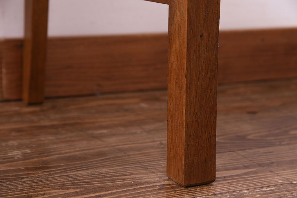 アンティーク家具　和製アンティーク　落ち着きのある色味のナラ材のチェア(椅子、ダイニングチェア)(2)