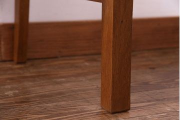 アンティーク家具　和製アンティーク　落ち着きのある色味のナラ材のチェア(椅子、ダイニングチェア)(2)