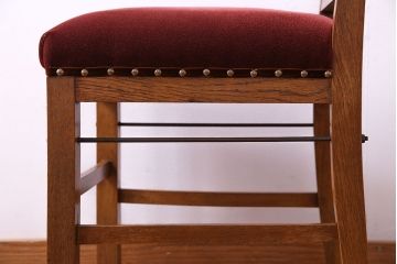 アンティーク家具　和製アンティーク　落ち着きのある色味のナラ材のチェア(椅子、ダイニングチェア)(2)