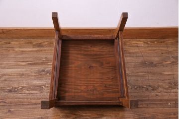 アンティーク家具　和製アンティーク　落ち着きのある色味のナラ材のチェア(椅子、ダイニングチェア)(2)