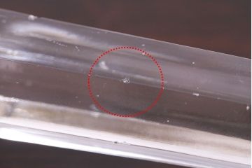 アンティーク雑貨　イギリスビンテージ　シンプルなデザインのガラス製キャンドルスタンド(ろうそく立て)(2)