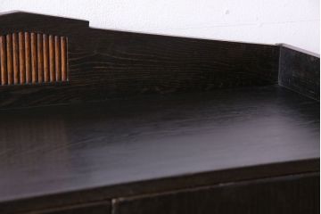 アンティーク家具　大正ロマン!存在感のある色ガラスブックケース(本箱、本棚、キャビネット)