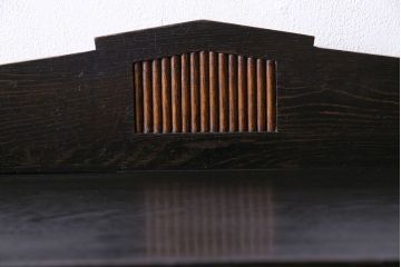 アンティーク家具　大正ロマン!存在感のある色ガラスブックケース(本箱、本棚、キャビネット)