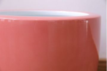 アンティーク雑貨　ノリタケ・則武(日陶)　シンプルで可愛らしい火鉢(手あぶり、鉢カバー、傘立て)