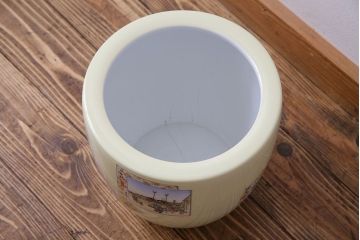 アンティーク雑貨　オールドノリタケ(日陶)　「東海道五十三次」火鉢(手あぶり、鉢カバー、傘立て)