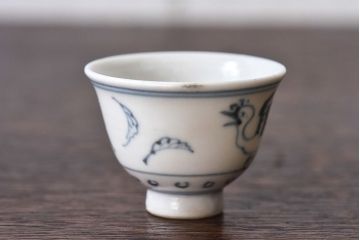 桑名萬古　清香堂　月華作　箱付　鳳凰盃一対(お猪口)