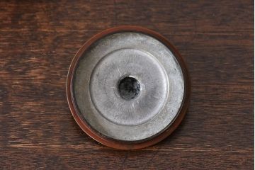 アンティーク雑貨　明治大正期　環摘み麦藁紋銅製薬缶(水注、鉄瓶)