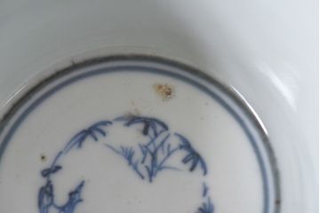 アンティーク雑貨　江戸期　古伊万里　染付　蛸唐草蕎麦猪口(和食器)(3)
