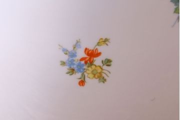 アンティーク雑貨　オールドノリタケ(日陶)　色絵　草花　上品な雰囲気漂う壱型火鉢(手あぶり、鉢カバー、傘立て)(2)