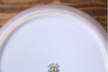 アンティーク雑貨　オールドノリタケ(日陶)　色絵　草花　上品な雰囲気漂う壱型火鉢(手あぶり、鉢カバー、傘立て)(2)