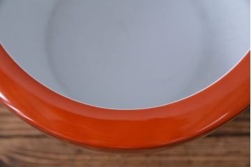 アンティーク雑貨　ノリタケ(日陶)　鮮やかな朱色が見事な壱型火鉢(手あぶり、鉢カバー、傘立て)(1)