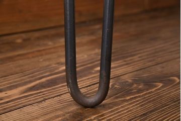 アンティーク家具　和製アンティーク　古材の質感が味わい深い鉄脚テーブル(作業台、アイアンテーブル、ディスプレイ台、飾り台)(R-027767)