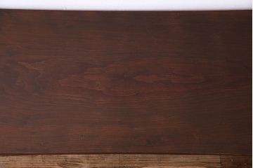 アンティーク家具　和製アンティーク　古材の質感が味わい深い鉄脚テーブル(作業台、アイアンテーブル、ディスプレイ台、飾り台)(R-027767)