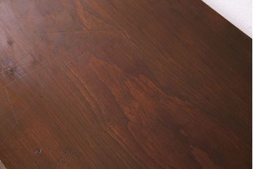アンティーク家具　和製アンティーク　古材の質感が味わい深い鉄脚テーブル(作業台、アイアンテーブル、ディスプレイ台、飾り台)(R-027767)