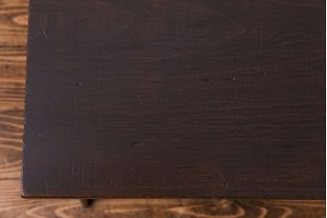 アンティーク家具　和製アンティーク　古材の質感が味わい深い鉄脚のローテーブル(作業台、アイアンテーブル)(1)