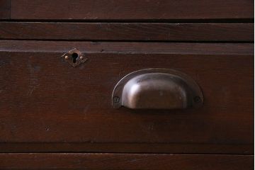 アンティーク家具　大正ロマン　人気のダイヤガラス!象嵌の入ったブックケース(本棚、本箱、キャビネット)