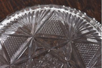 アンティーク雑貨　プレスガラス　昭和レトロ　アンティークの小皿　2枚セット