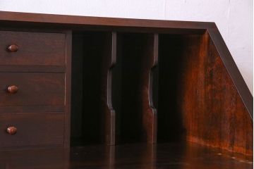 ビンテージ　松本民芸家具　♯308型ライティングビューロー(簿記机、在宅ワーク、在宅用ワークデスク)(定価約33万円)