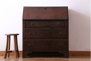 ビンテージ　松本民芸家具　♯308型ライティングビューロー(簿記机、在宅ワーク、在宅用ワークデスク)(定価約33万円)