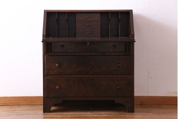 ビンテージ　松本民芸家具　♯308型ライティングビューロー(簿記机、在宅ワーク、在宅用ワークデスク)(定価約33万円)