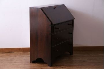 ビンテージ　松本民芸家具　♯308型ライティングビューロー(簿記机、在宅ワーク、在宅用ワークデスク)(定価約33万円)