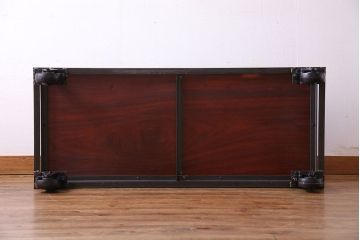 中古　大人な魅力のインダストリアル系トロッコテーブル(センターテーブル、ローテーブル)