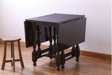 中古　ビンテージ　松本民芸家具　M型　バタフライテーブル(エクステンションテーブル、バタフライ卓)(定価約19万円)