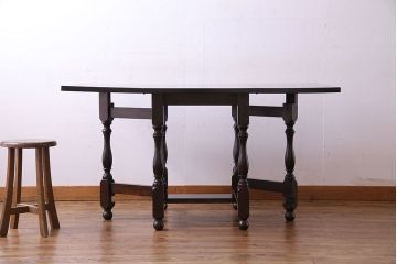 中古　ビンテージ　松本民芸家具　M型　バタフライテーブル(エクステンションテーブル、バタフライ卓)(定価約19万円)