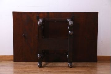 中古　ビンテージ　松本民芸家具　M型　バタフライテーブル(エクステンションテーブル、バタフライ卓)(定価約19万円)