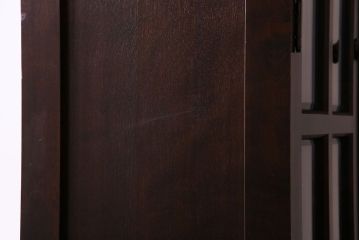 中古　美品　北海道民芸家具　落ち着いた色味のブックケース(本箱、収納棚、戸棚)(定価41万円)(2)