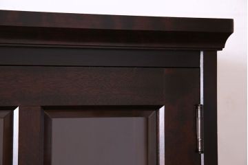 中古　美品　北海道民芸家具　落ち着いた色味のブックケース(本箱、収納棚、戸棚)(定価41万円)(2)