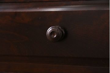 中古　美品　北海道民芸家具　落ち着いた色味のブックケース(本箱、収納棚、戸棚)(定価41万円)(2)