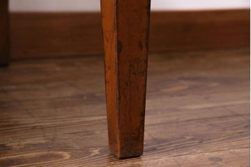 レトロ家具　昭和レトロ　古い木の質感が趣き深いチャーチチェア(椅子、アームチェア)(2)
