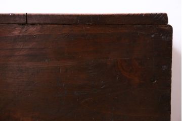 アンティーク雑貨　大正〜昭和初期　松材　落ち着いた色合いのシンプルな木箱(収納ケース、道具箱、ブランケットボックス)